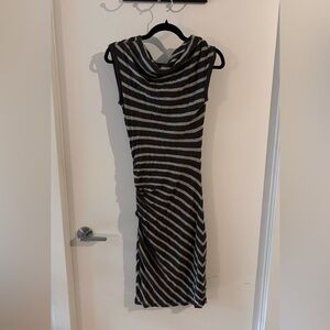 James Perse size 1 Cotten stretchy striped dress